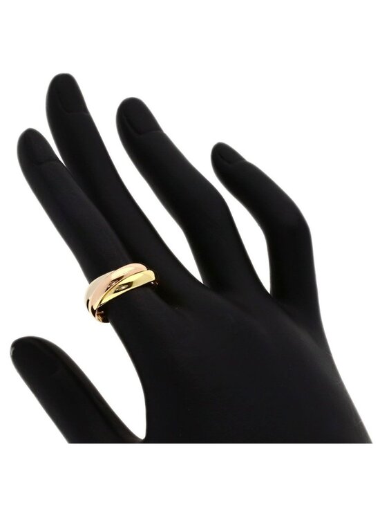 Cartier Trinity Pave Diamond Tri-Color 18k White Yellow  Cartier Trinity 49 Ring 18k Yellow Gold 18k Pink White